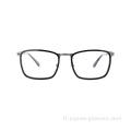 New Europe Style Unisexe Full Rim Rectangle Colorful Metal Optical Eyewear